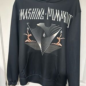 The “Smashing Pumpkins” Hooded Pullover Source Unknown Black Graphic Hoodie